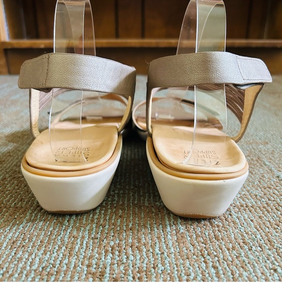 Ziera Greige Taupe Gayle Adjustable Straps Low Wedge Sandals, size 11.5 42 M - Picture 8 of 11